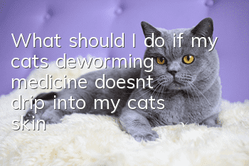 What should I do if my cat’s deworming medicine doesn’t drip into my cat’s skin?