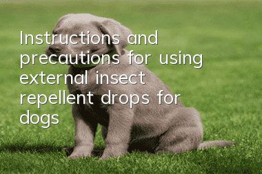 Instructions and precautions for using external insect repellent drops for dogs