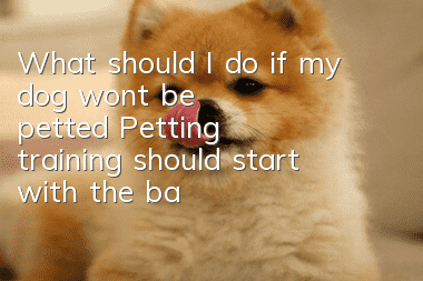 What should I do if my dog won’t be petted? Petting training should start with the baby