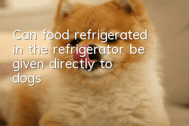 Can food refrigerated in the refrigerator be given directly to dogs?