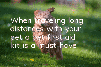 When traveling long distances with your pet, a pet first aid kit is a must-have
