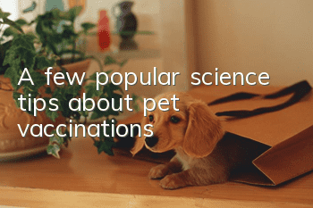 A few popular science tips about pet vaccinations!