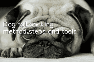 Dog tail docking method steps and tools