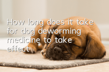 How long does it take for dog deworming medicine to take effect?