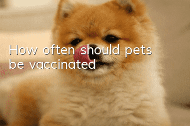 How often should pets be vaccinated?