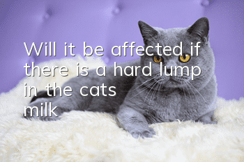 Will it be affected if there is a hard lump in the cat's milk?