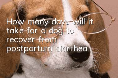 How many days will it take for a dog to recover from postpartum diarrhea?
