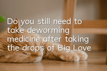 Do you still need to take deworming medicine after taking the drops of Big Love?