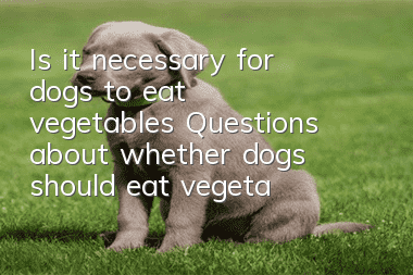 Is it necessary for dogs to eat vegetables? Questions about whether dogs should eat vegetables?