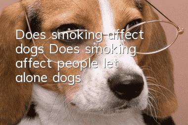 Does smoking affect dogs? Does smoking affect people, let alone dogs?