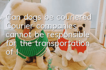 Can dogs be couriered? Courier companies cannot be responsible for the transportation of live animals!