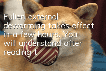 Fulien external deworming takes effect in a few hours. You will understand after reading this!