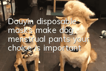 Douyin disposable masks make dog menstrual pants your choice is important
