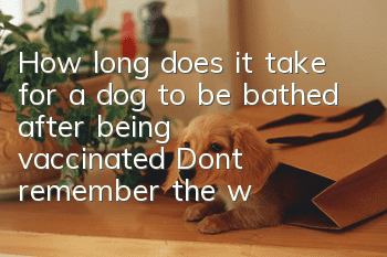 How long does it take for a dog to be bathed after being vaccinated? Don’t remember the wrong date!