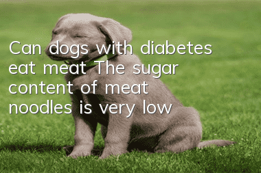 Can dogs with diabetes eat meat? The sugar content of meat noodles is very low!