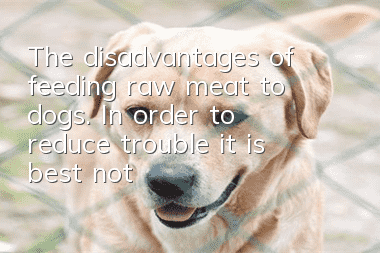 The disadvantages of feeding raw meat to dogs. In order to reduce trouble, it is best not to feed raw meat to dogs.