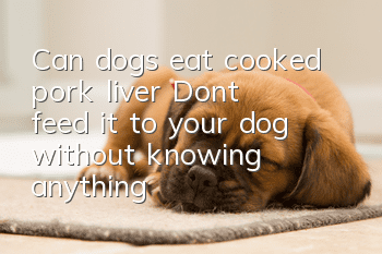 Can dogs eat cooked pork liver? Don’t feed it to your dog without knowing anything!