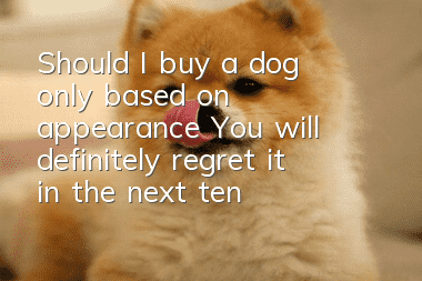 Should I buy a dog only based on appearance? You will definitely regret it in the next ten years!