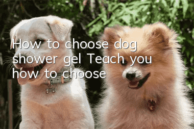How to choose dog shower gel? Teach you how to choose