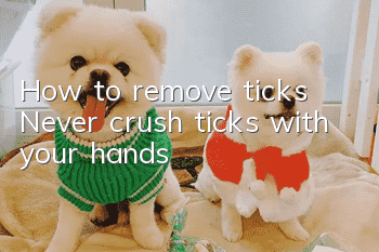How to remove ticks Never crush ticks with your hands
