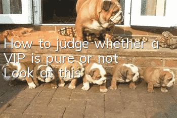 How to judge whether a VIP is pure or not? Look at this!