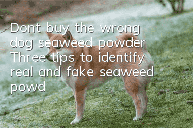 Don’t buy the wrong dog seaweed powder! Three tips to identify real and fake seaweed powder for dogs