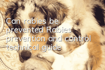 Can rabies be prevented? Rabies prevention and control technical guide