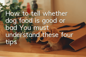 How to tell whether dog food is good or bad? You must understand these four tips