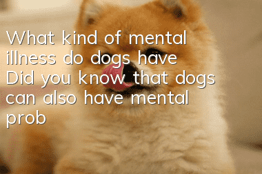 What kind of mental illness do dogs have? Did you know that dogs can also have mental problems?