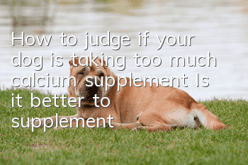How to judge if your dog is taking too much calcium supplement? Is it better to supplement more calcium?
