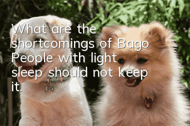 What are the shortcomings of Bago? People with light sleep should not keep it.