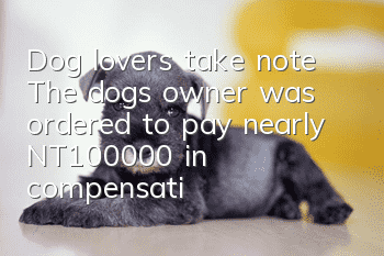 Dog lovers, take note! The dog’s owner was ordered to pay nearly NT$100,000 in compensation for his unchained dog, which injured a passerby.