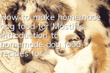 How to make homemade dog food for Mastiffs. Introduction to homemade dog food recipes for Mastiffs.