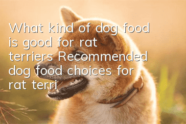 What kind of dog food is good for rat terriers? Recommended dog food choices for rat terriers