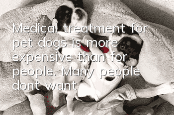 Medical treatment for pet dogs is more expensive than for people. Many people don’t want to believe it.